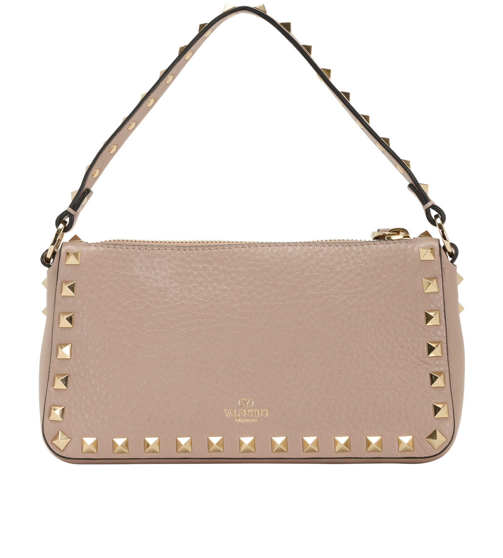 Rockstud Small Shoulder, &pound;650, Handbags, Pink, Leather, Back view